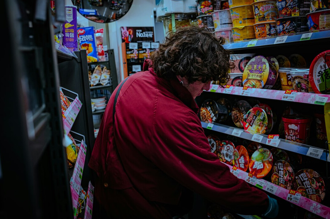suspicious customer in store