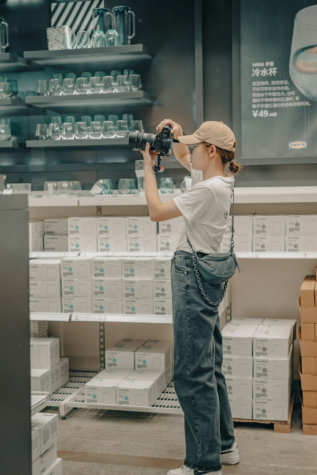 store detective watching surveillance